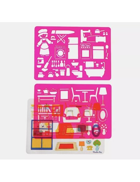 Set de pochoirs à dessin - Moulin Roty