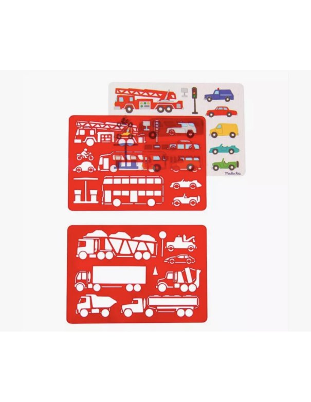 Set de pochoirs à dessin - Moulin Roty