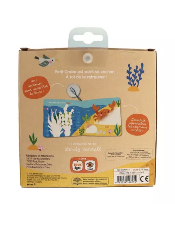 Mon livre de bain magique - Cache cache à la mer - Auzou