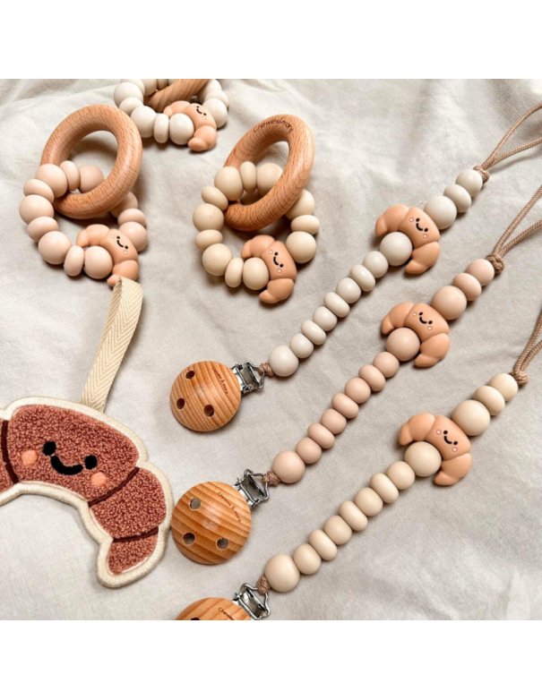 Attache tétine CROISSANT - 3 coloris au choix - Chewies