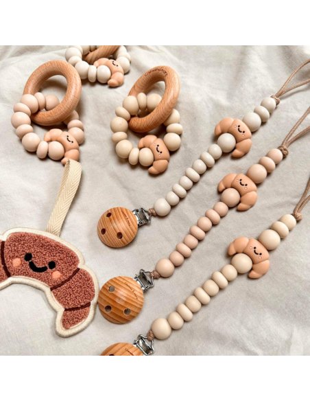 Attache tétine CROISSANT - 3 coloris au choix - Chewies