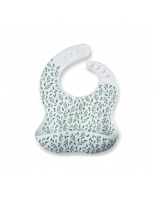 Bavoir en silicone imprimé - Mon fleur twig - Chewies