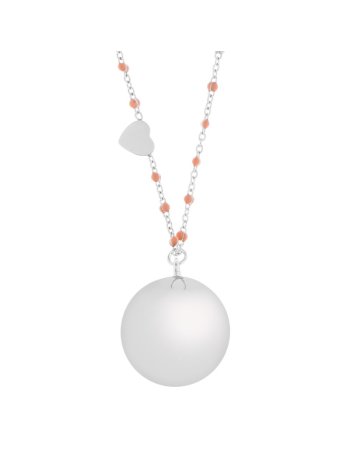 Bola de grossesse FINE- PERLE Bola gris chaîne grise perle rose proud mama