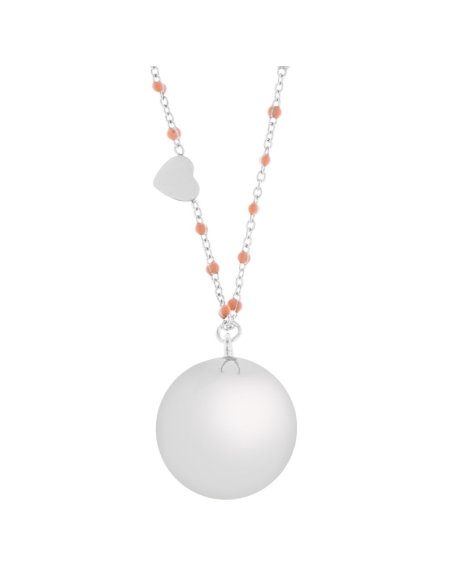 Bola de grossesse FINE- PERLE Bola gris chaîne grise perle rose proud mama