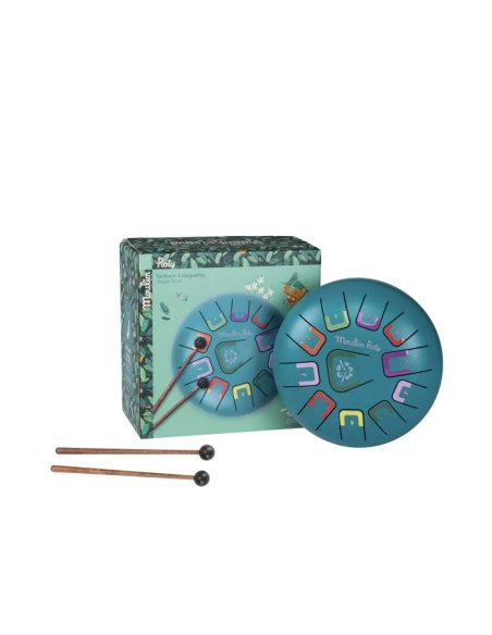 Grand Tambour bleu à languettes - Moulin Roty