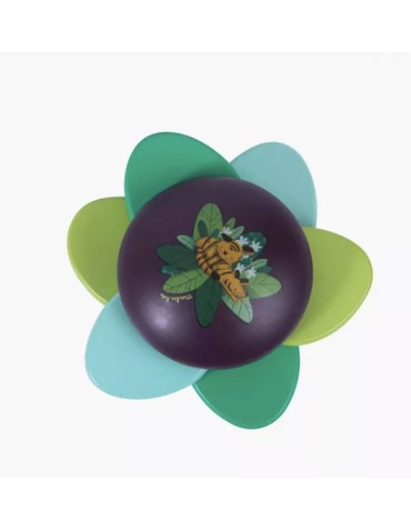 Hochet bois feuilles et grelots - Moulin Roty