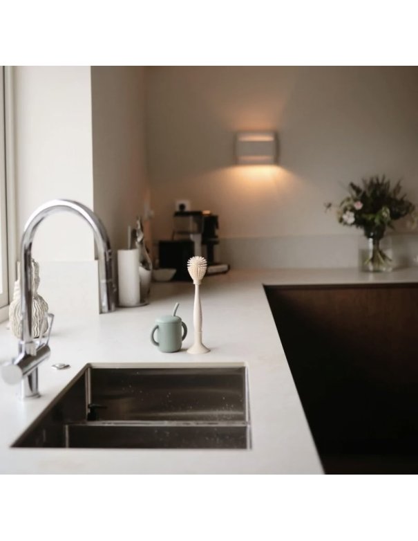 Brosse biberon en silicone - Natural - Mushie