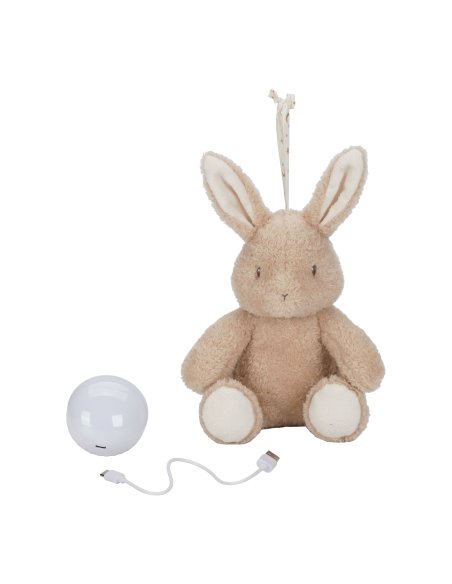 Peluche musicale et lumineuse Lapin - Newborn - Little Dutch