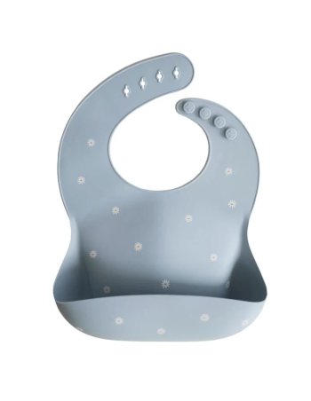 Bavoir en silicone - Bleu à...