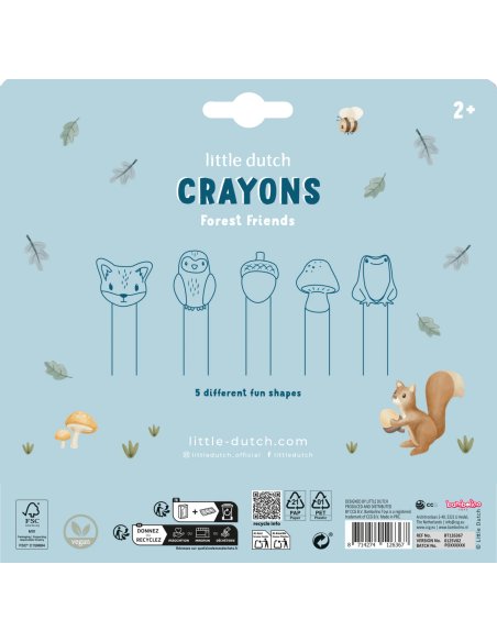 Crayons de cire - Forest Friends - Little Dutch