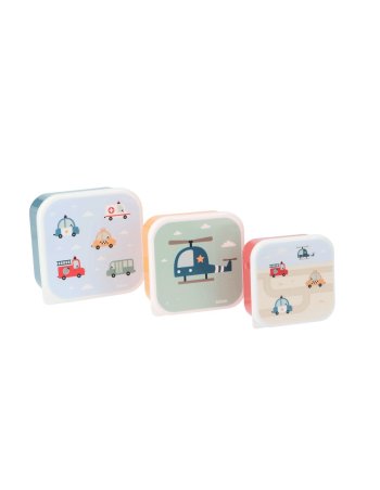Set de 3 boîtes à goûter - City cars - Tutete