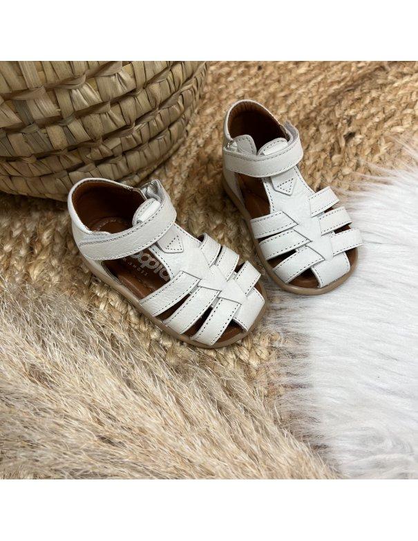 Sandales cuir bébé blanc