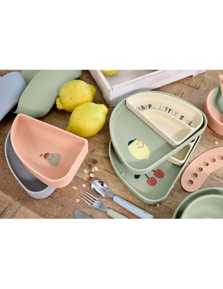 Set de vaisselle en silicone citron 3 pièces - LASSIG