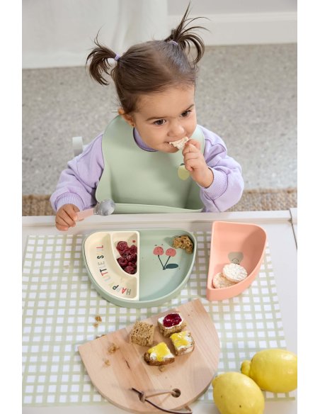 Set de vaisselle en silicone cerise 3 pièces - LASSIG