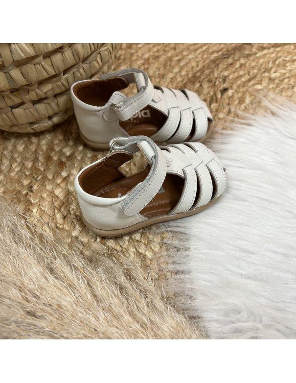 Sandales cuir bébé blanc - Chaussures bébé