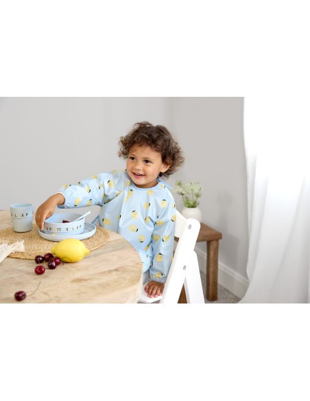 Lot de 2 bavoirs manches longues citron - LASSIG