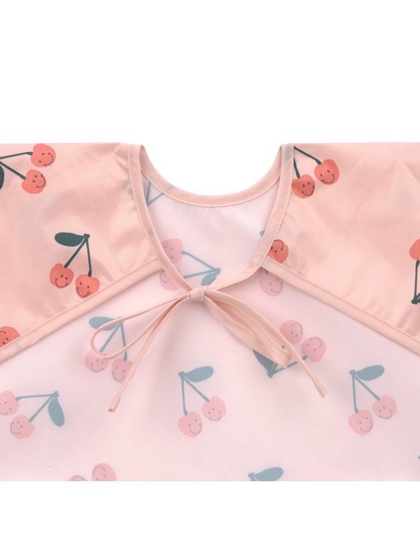 Lot de 2 bavoirs manches longues cerise - LASSIG