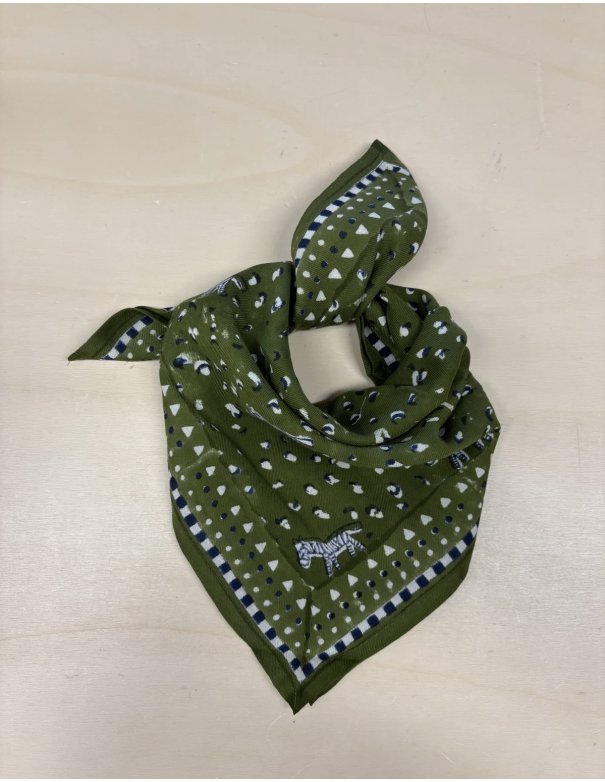 Foulard Enfant Zebra kaki - Maison Augustin