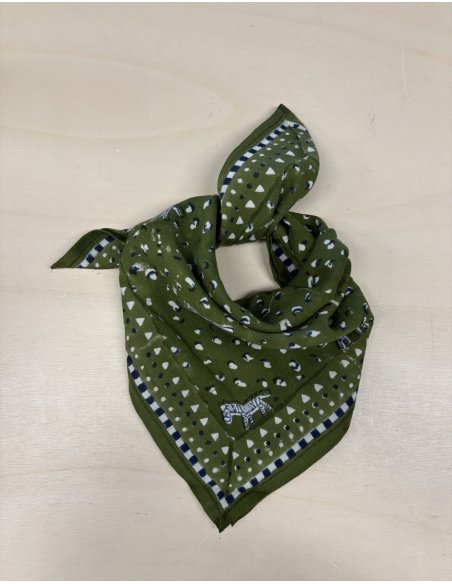 Foulard Enfant Zebra kaki - Maison Augustin