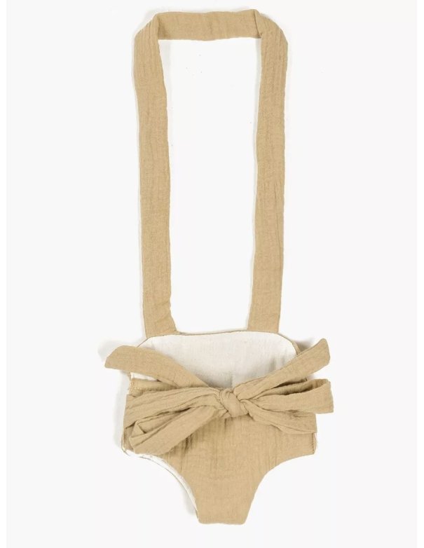 Porte poupée en gaze de coton latte -...