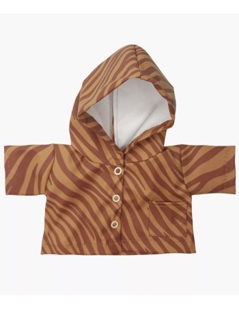 Imperméable Clotaire en coton enduit Zèbre pour poupée Minikane