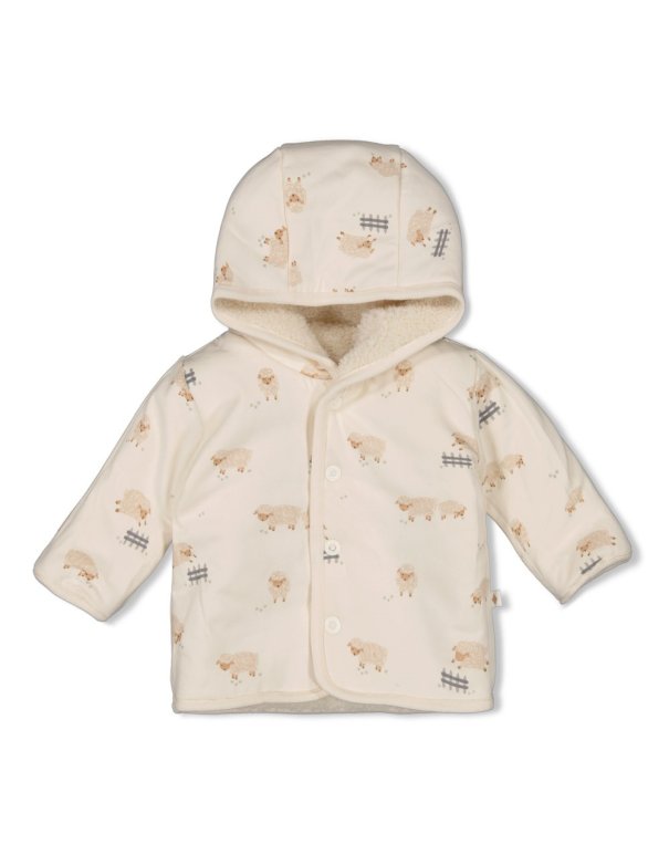 Veste réversible en peluche avec... Veste réversible en peluche avec...