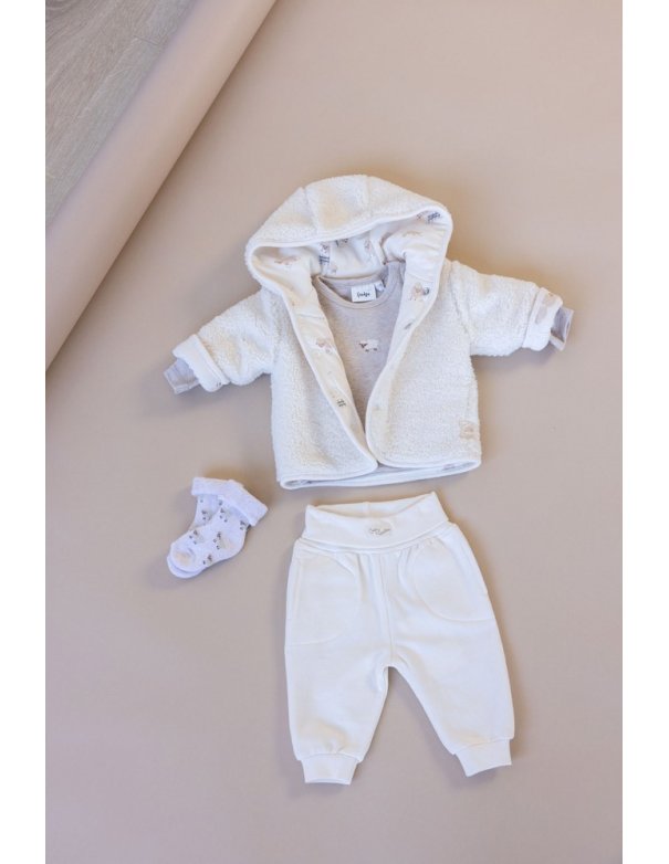 Veste réversible en peluche avec... Veste réversible en peluche avec...