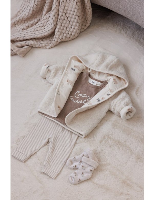 Veste réversible en peluche avec... Veste réversible en peluche avec...