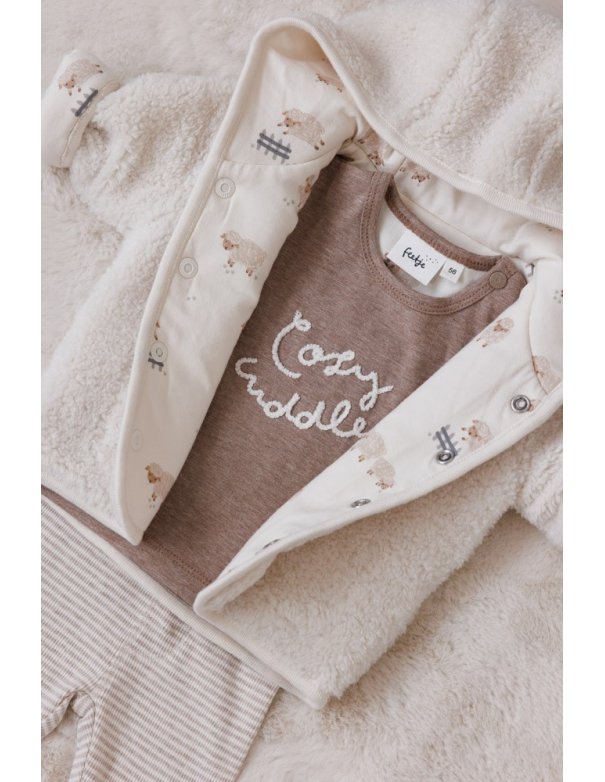Veste réversible en peluche avec... Veste réversible en peluche avec...