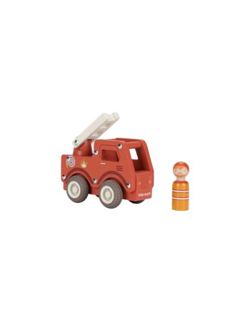 Camion de pompiers 1er âge en bois