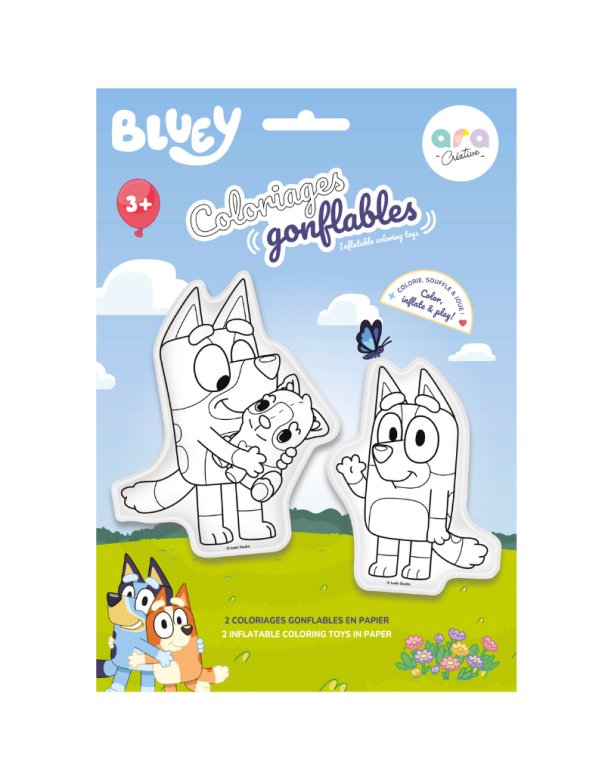 Coloriages gonflables – Bluey & Bingo à colorier - Ara Creative