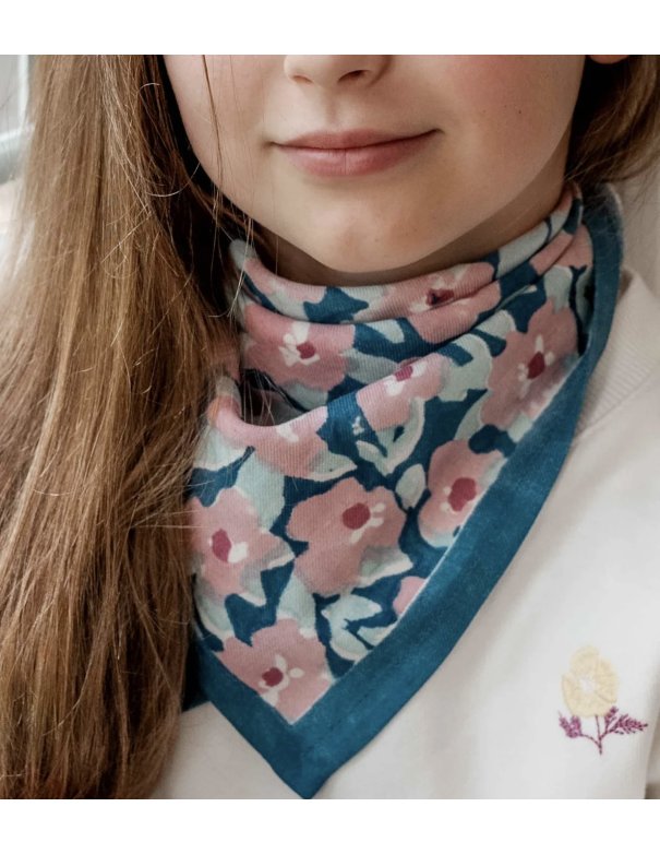 Petit foulard indien Posy Opale - Bindi atelier