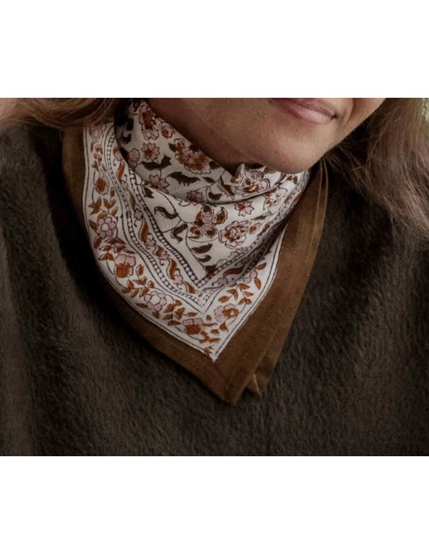 Petit foulard indien Edel Ambre - Bindi atelier