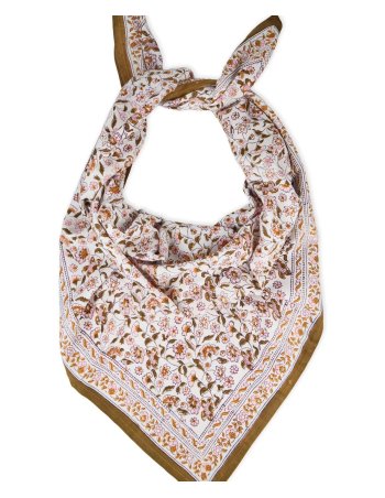 Grand foulard indien Edel Ambre - Bindi atelier