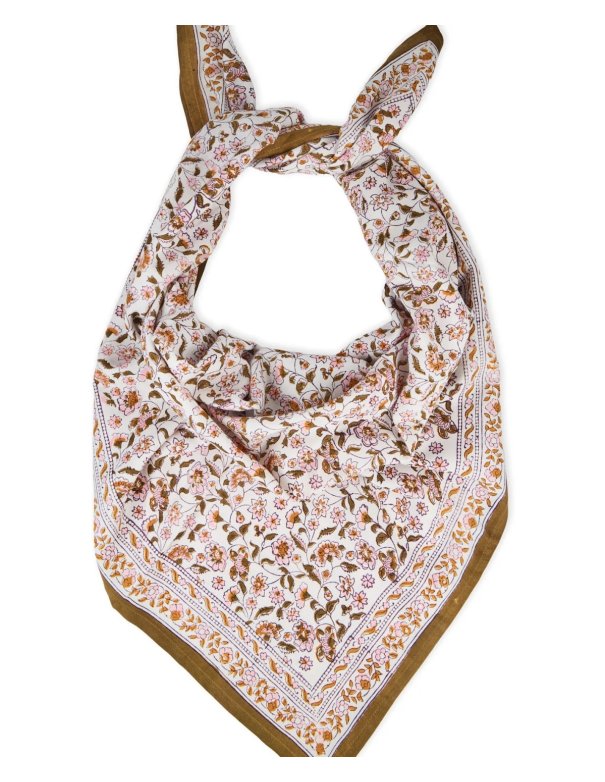 Grand foulard indien Edel Ambre - Bindi atelier