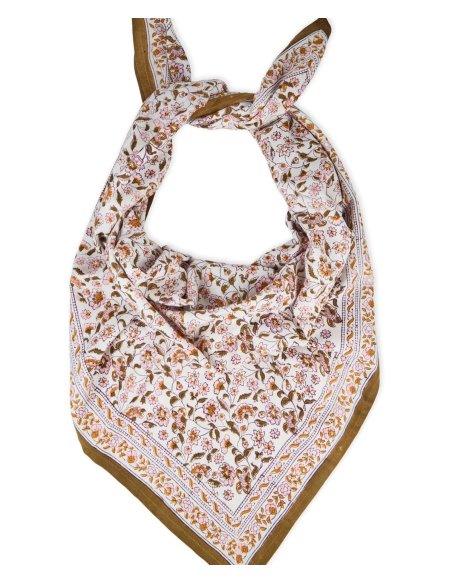 Grand foulard indien Edel Ambre - Bindi atelier