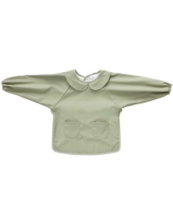Bavoir tablier col claudine imperméable vert sauge (2 tailles)