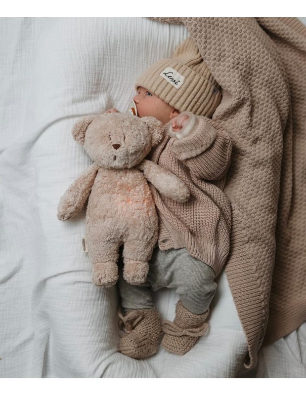 Moonie – ourson nature bio avec sons & lumières - sable