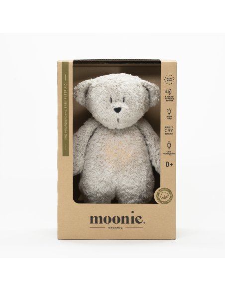 Moonie – ourson nature bio avec sons & lumières - sable