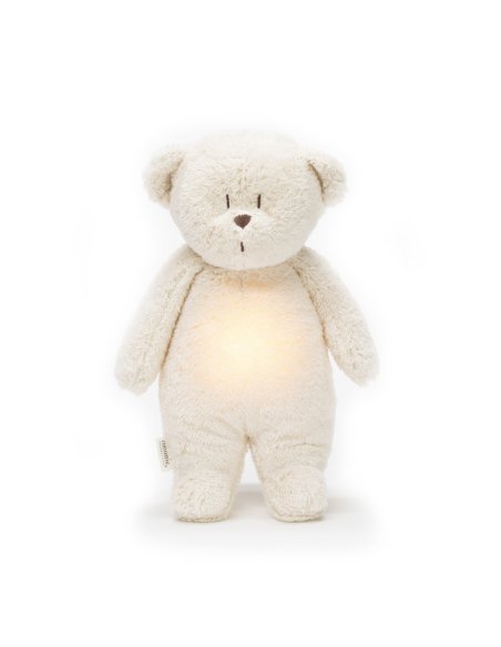 Moonie – ourson nature bio avec sons & lumières - blanc polaire