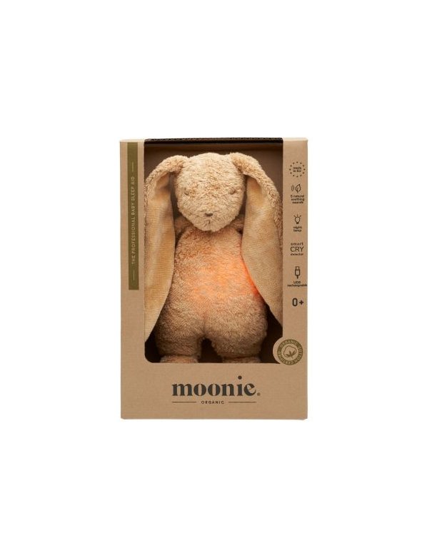Moonie – lapin nature bio avec sons & lumières cappuccino