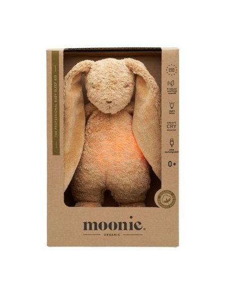 Moonie – lapin nature bio avec sons & lumières cappuccino