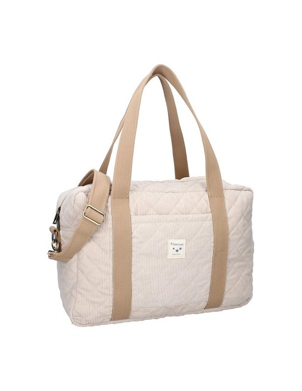 Sac à langer (avec matelas à langer) – Velours côtelé écru -