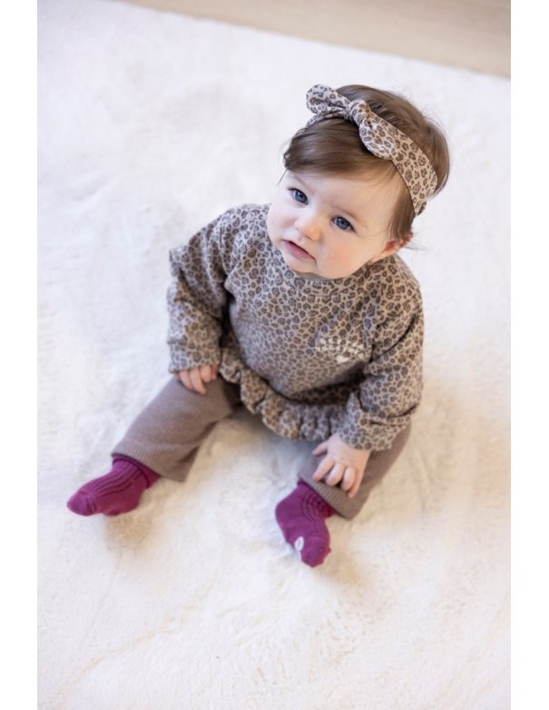 Legging bébé côtelé coton - chocolat - Better Together