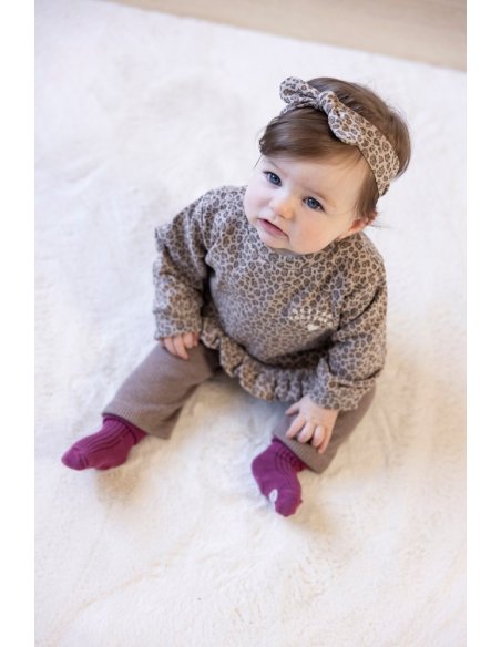 Legging bébé côtelé coton - chocolat - Better Together