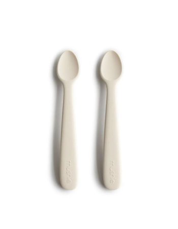 Lot de 2 cuillères en silicone - ivoire - Mushie