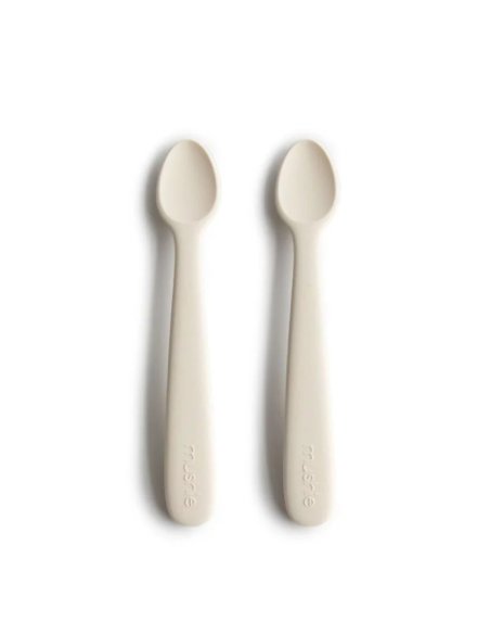 Lot de 2 cuillères en silicone - ivoire - Mushie