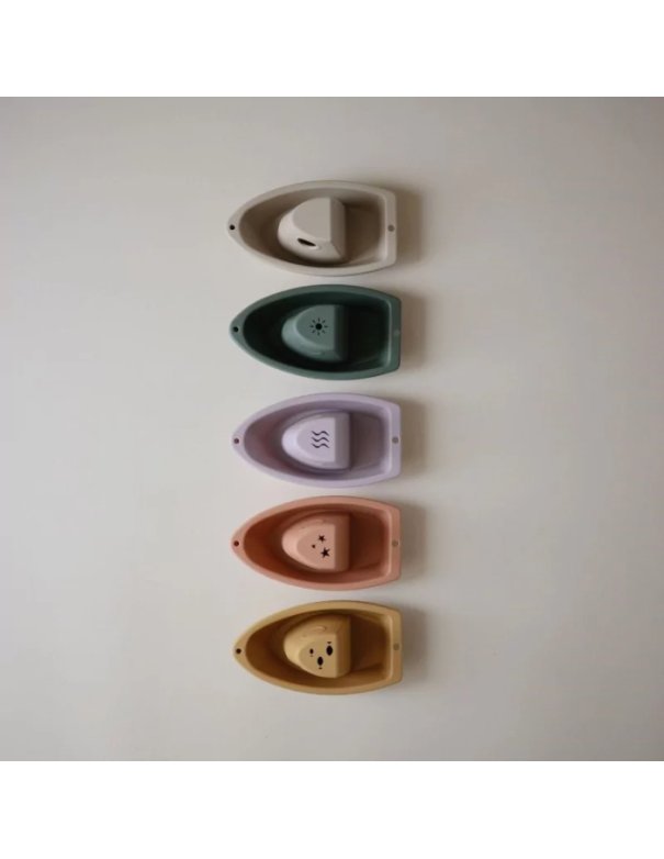 Bateaux de bain empilables 5 pièces - rustic - Mushie