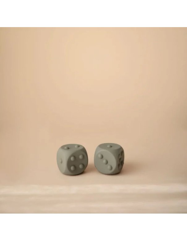 Jouet sensorielle - dés en silicone - Tym/naturel - Mushie