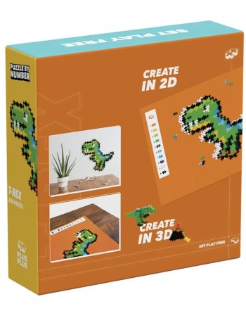 Puzzle T-Rex – 250 Pcs - Plus Plus 2
